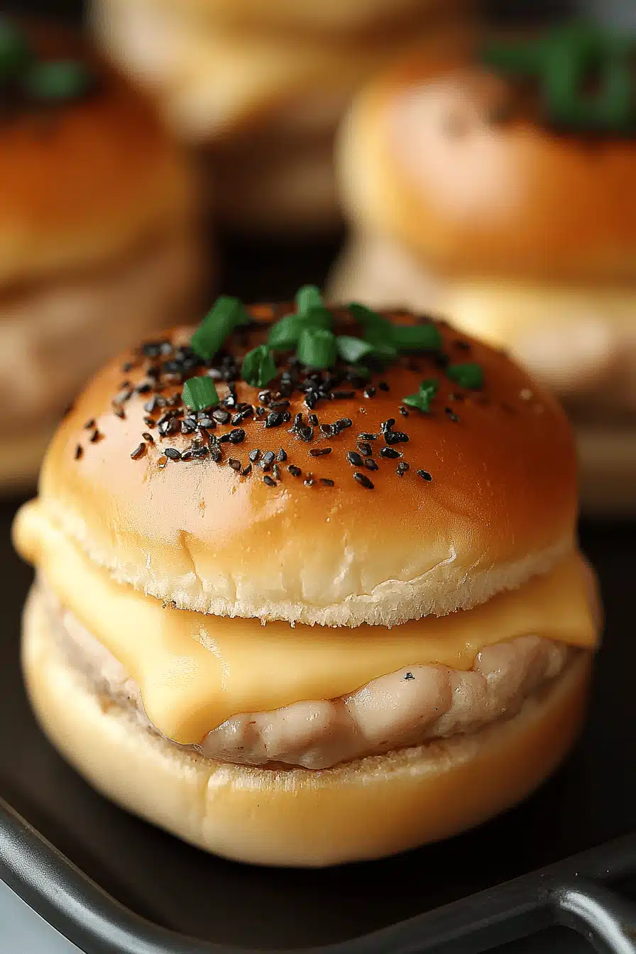 Turkey Cheese Sliders ingredients organized and measured on kitchen counter