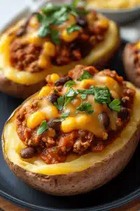 Turkey Chili Baked Potato