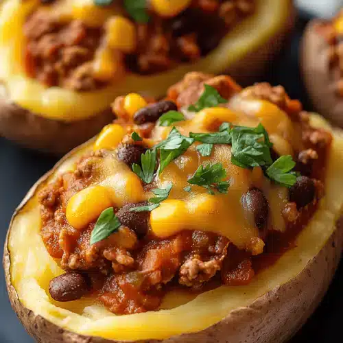 Turkey Chili Baked Potato