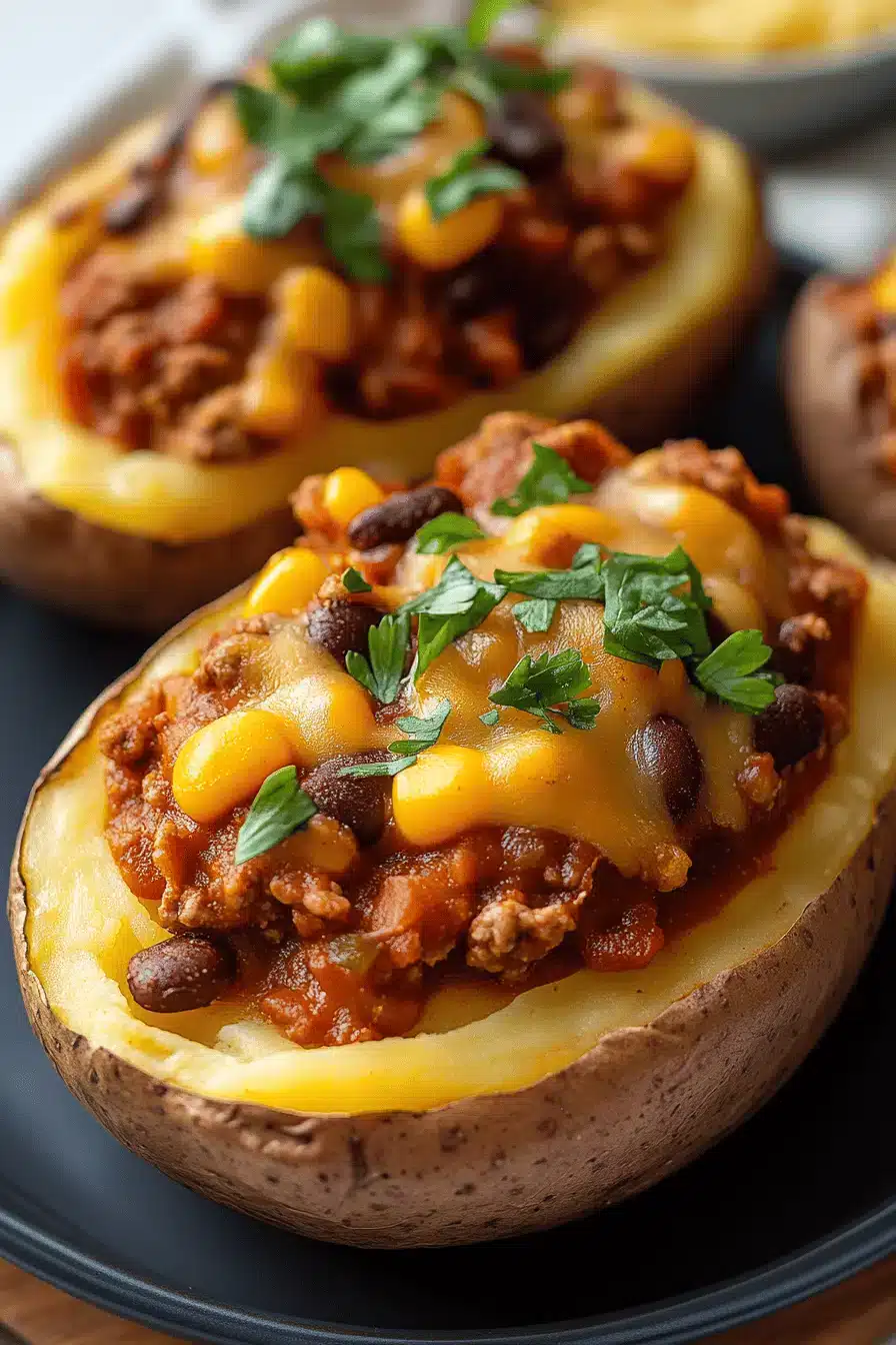 Turkey Chili Baked Potato