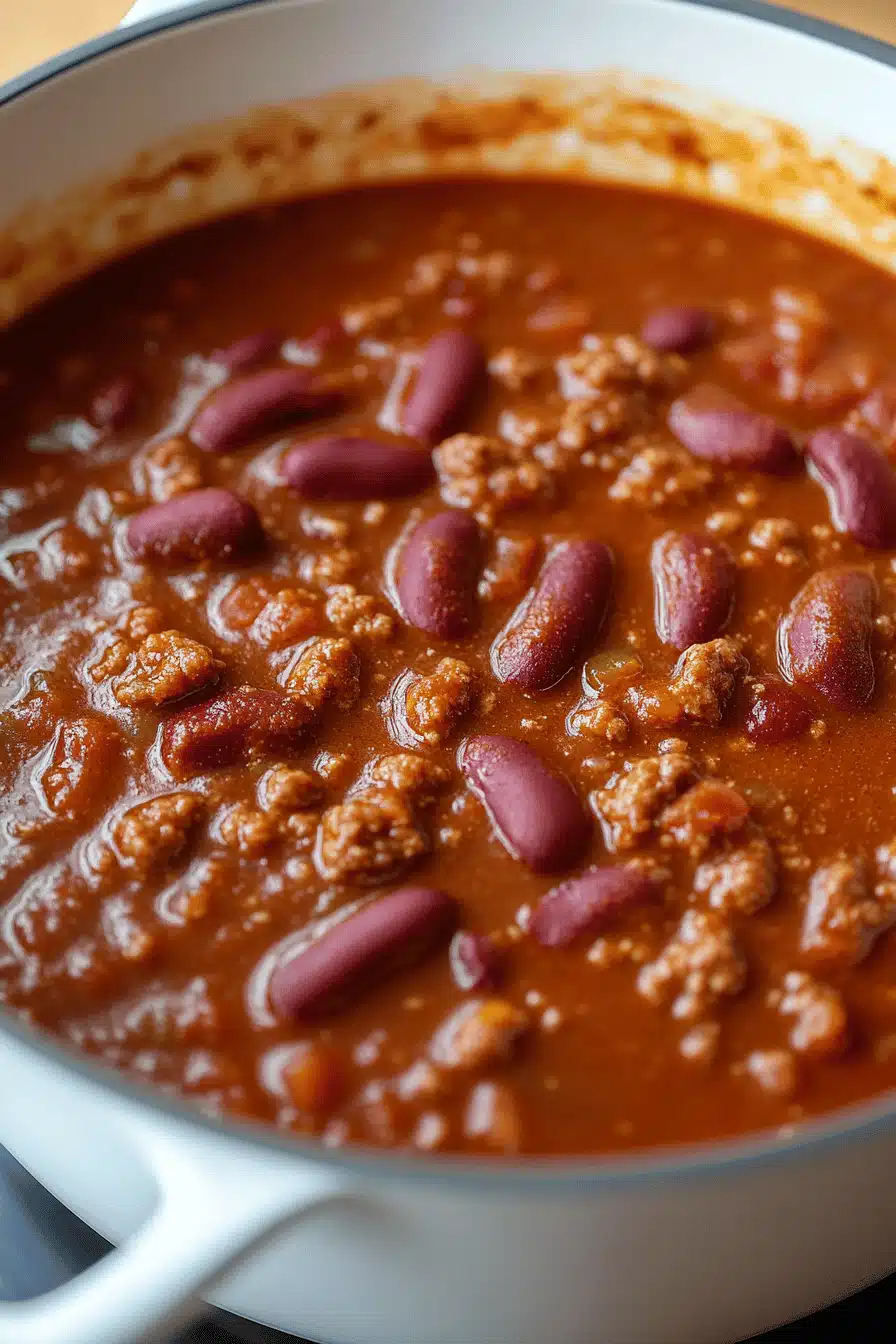 Wendy's chili recipe ingredients organized and measured on kitchen counter