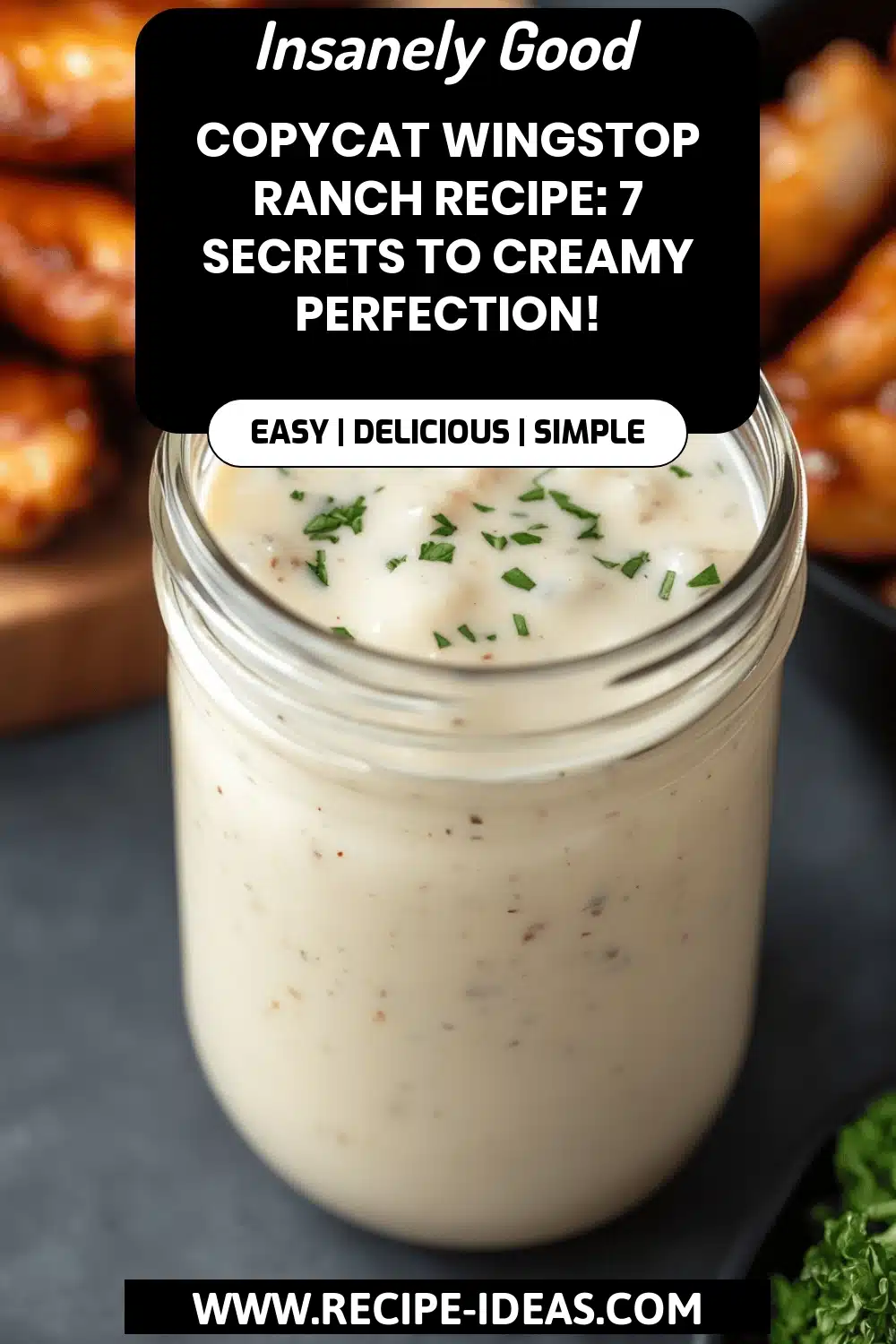 Wingstop Ranch Recipe final dish beautifully presented and ready to serve