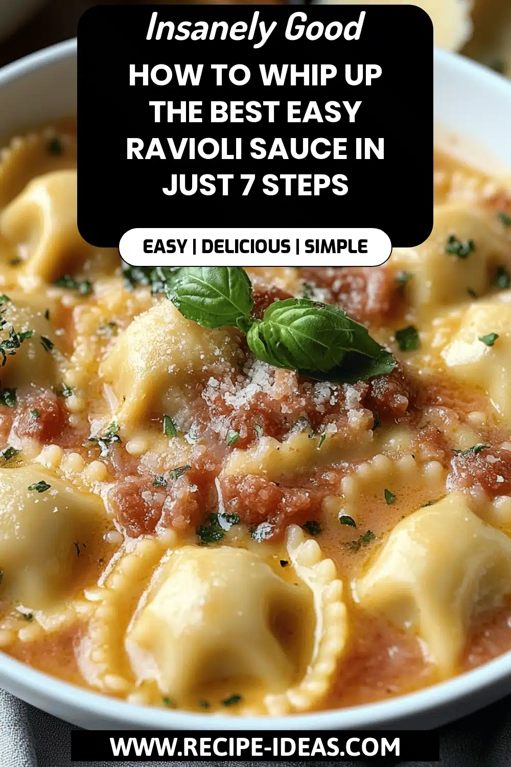 easy ravioli sauce final dish beautifully presented and ready to serve