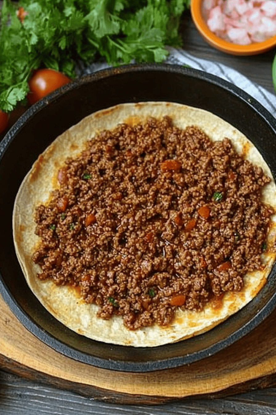 3-Ingredient Taco Meat slice on plate showing perfect texture and swirl pattern