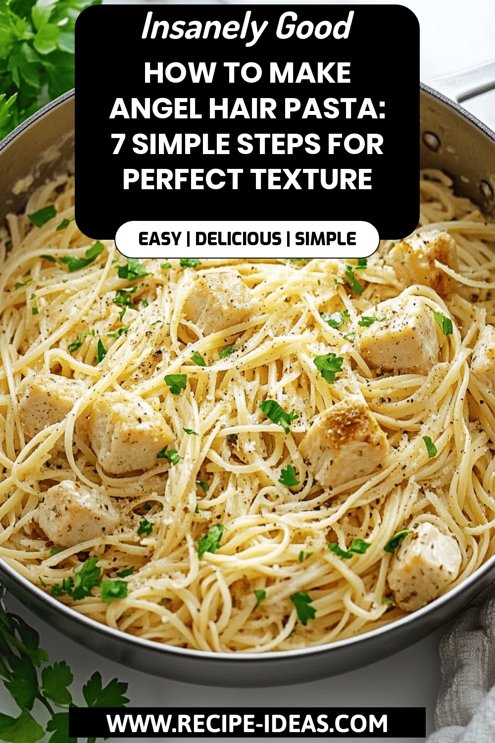 Angel Hair Pasta Recipe final dish beautifully presented and ready to serve