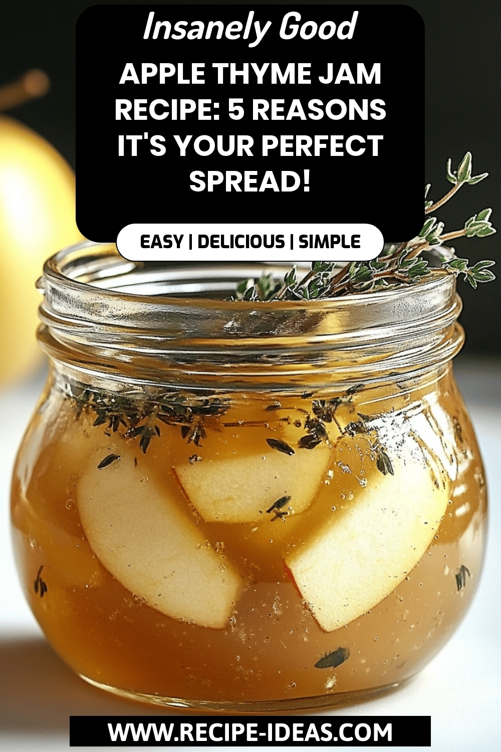 Apple Thyme Jam Recipe final dish beautifully presented and ready to serve
