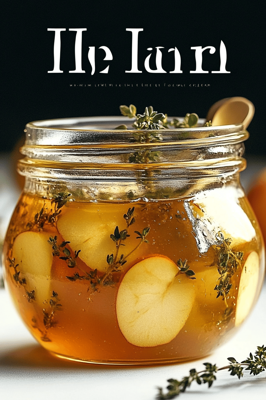 Apple Thyme Jam Recipe ingredients organized and measured on kitchen counter