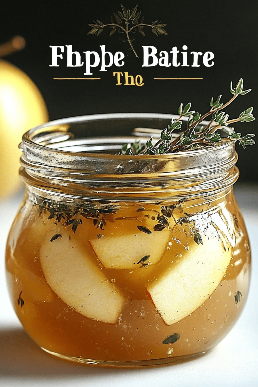 Apple Thyme Jam Recipe slice on plate showing perfect texture and swirl pattern