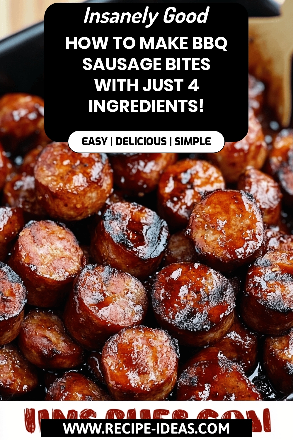 BBQ Sausage Bites final dish beautifully presented and ready to serve