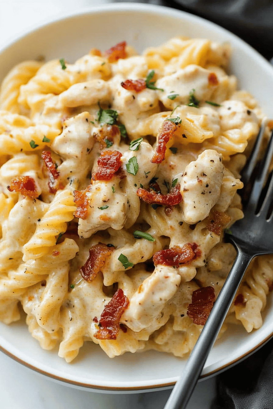 Bacon Ranch Chicken Pasta