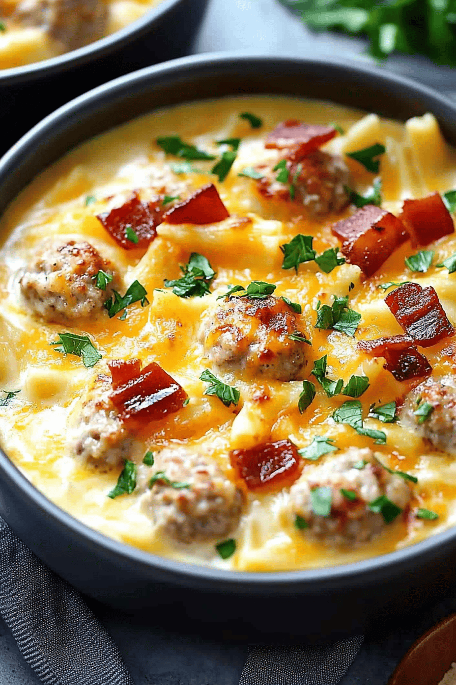 Baked Meatballs Pasta Recipe ingredients organized and measured on kitchen counter