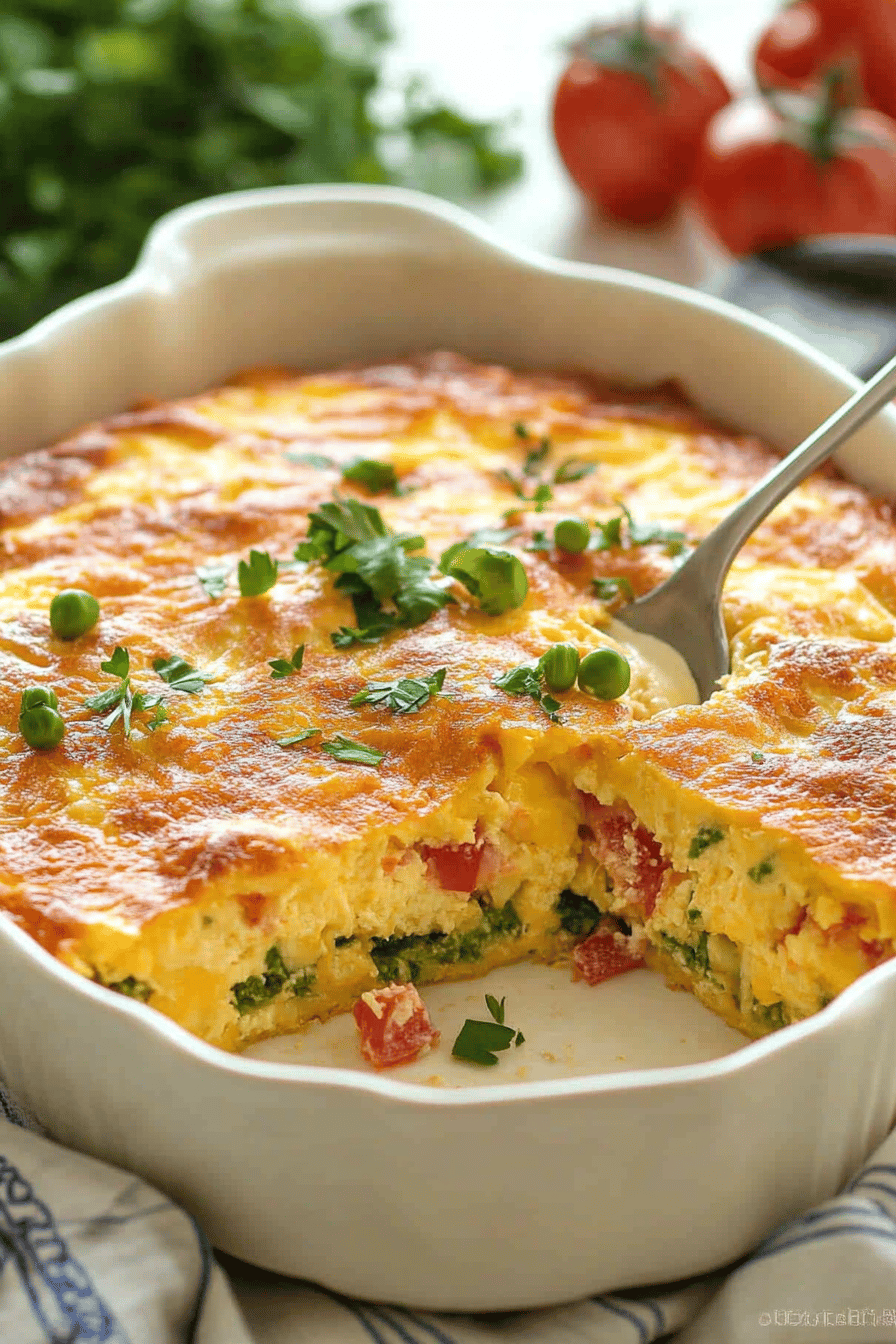 Baked Omelet Recipe final dish beautifully presented and ready to serve