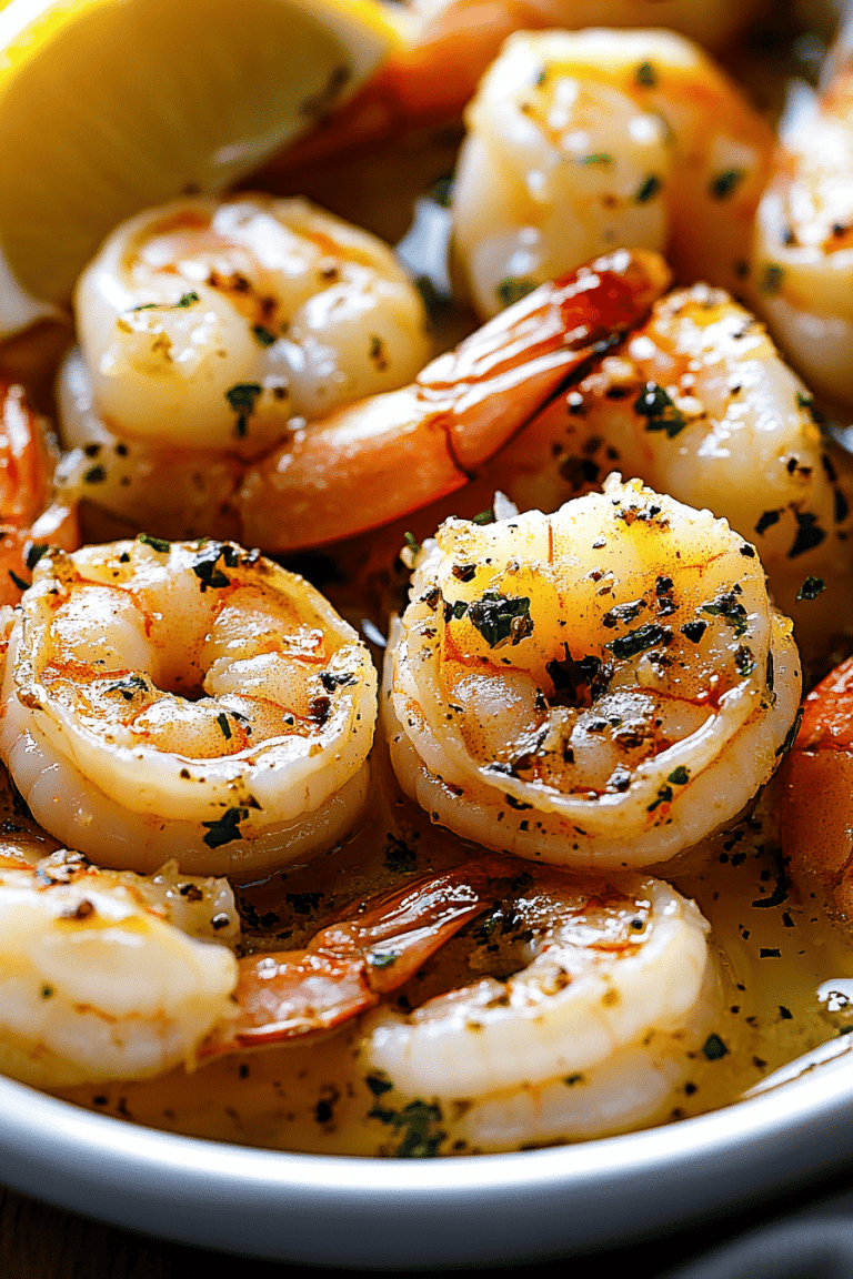 Baked Shrimp Lemon Butter Sauce