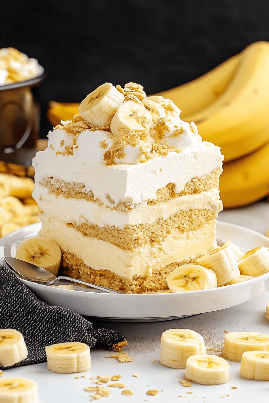 Banana Delight Recipe slice on plate showing perfect texture and swirl pattern