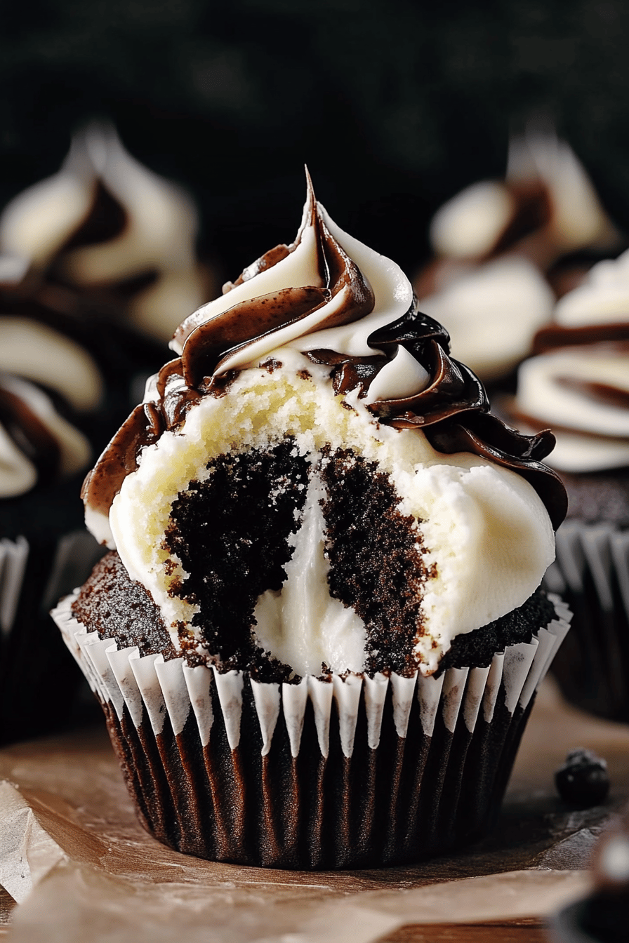 Black and White Cupcake Recipe