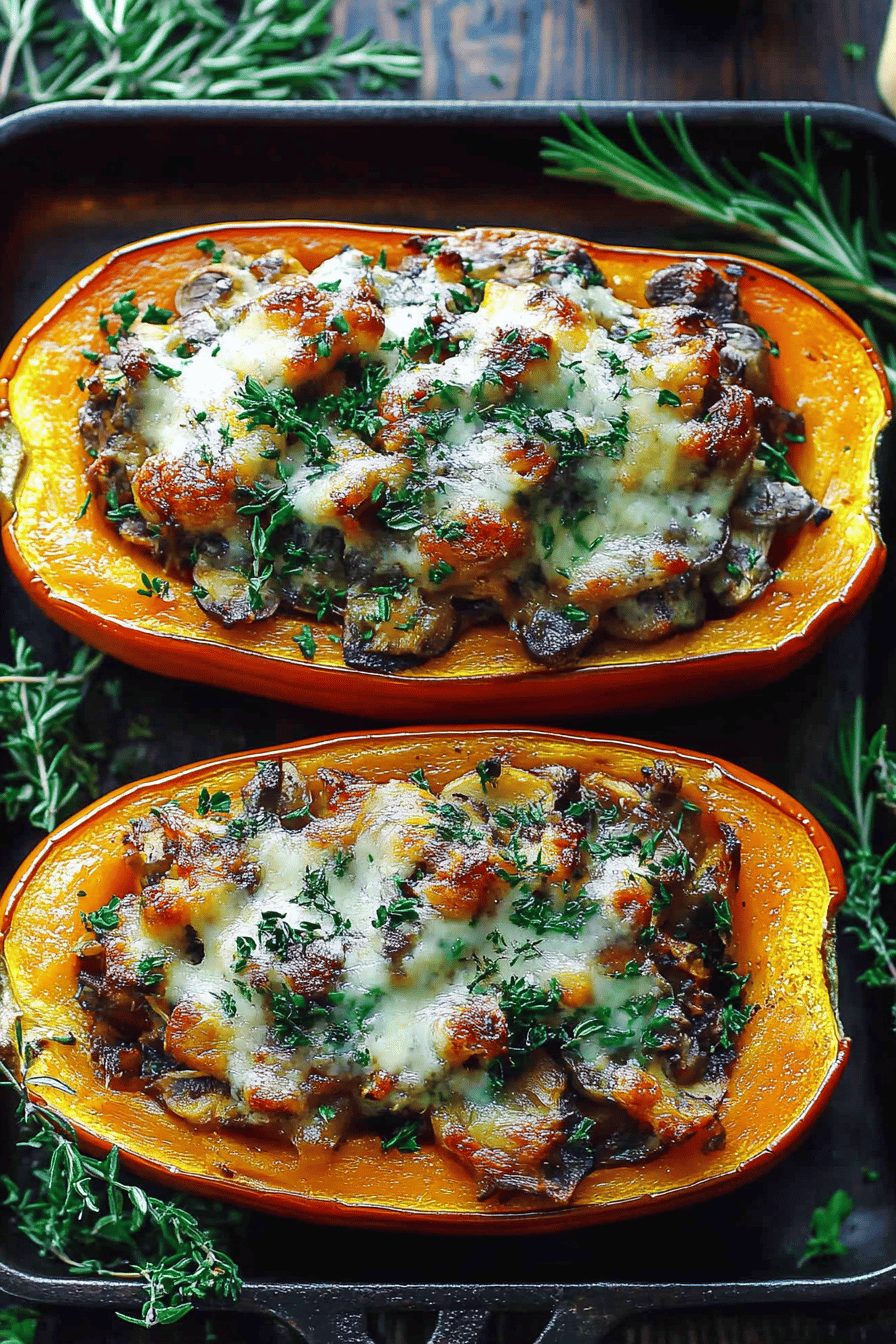 Butternut Squash Stuffed slice on plate showing perfect texture and swirl pattern