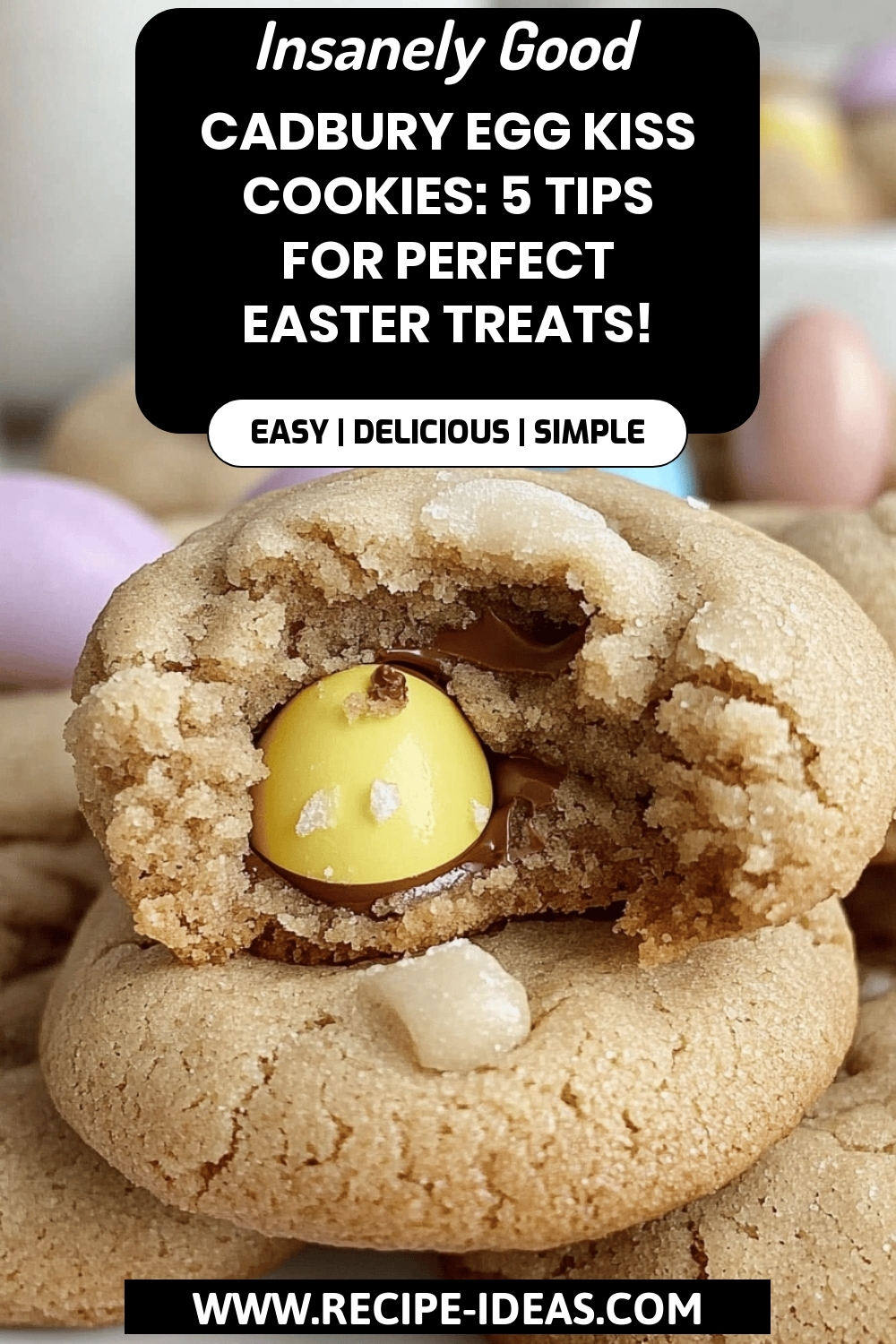 Cadbury Egg Cookies final dish beautifully presented and ready to serve