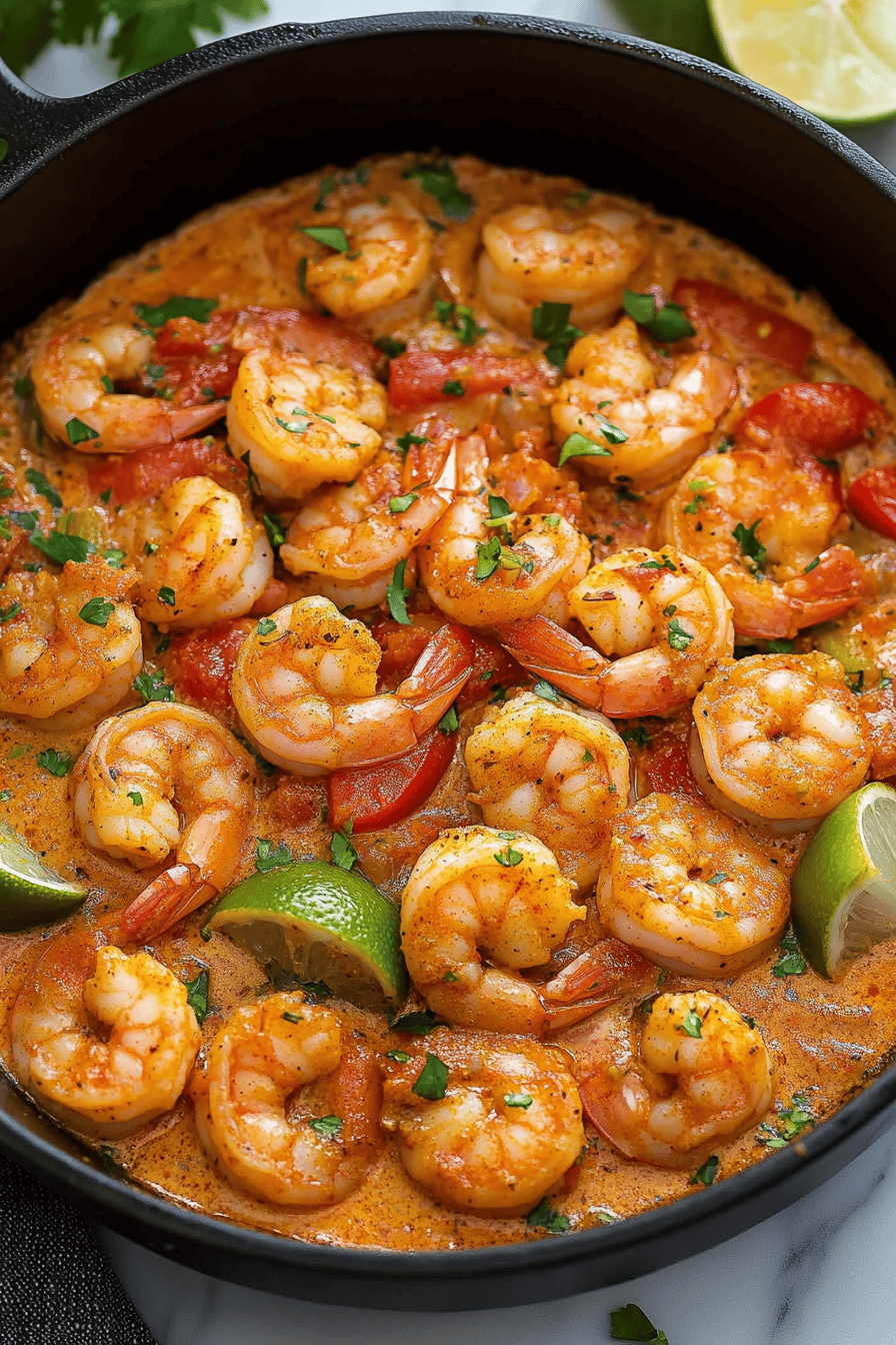 Cajun Shrimp Recipe slice on plate showing perfect texture and swirl pattern