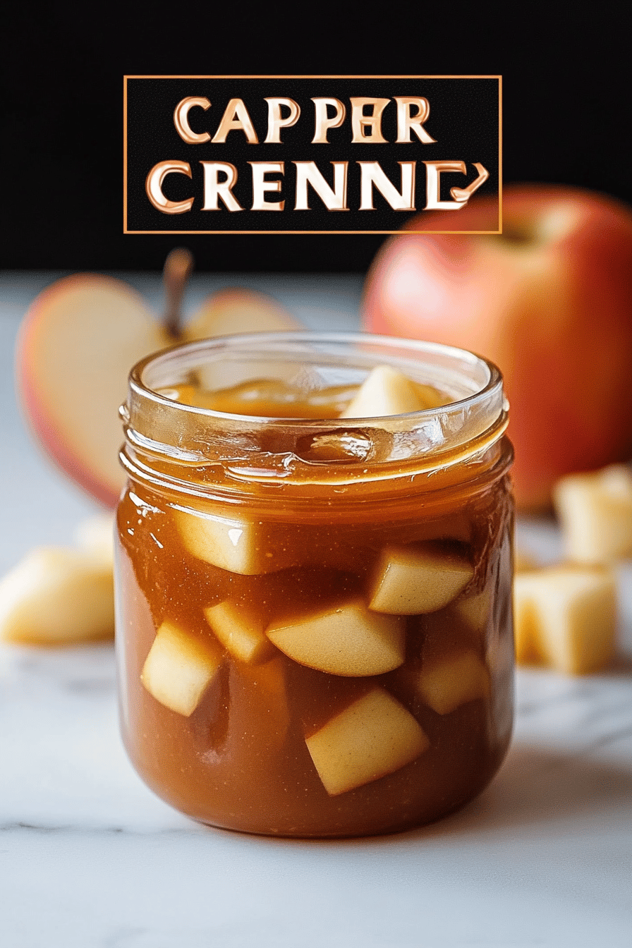 Caramel Apple Jam Recipe ingredients organized and measured on kitchen counter
