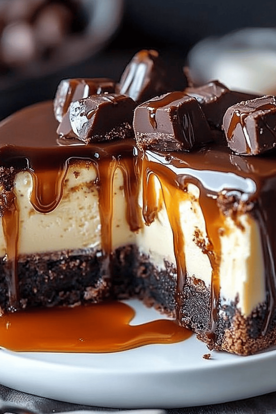 Caramel Brownie Cheesecake ingredients organized and measured on kitchen counter