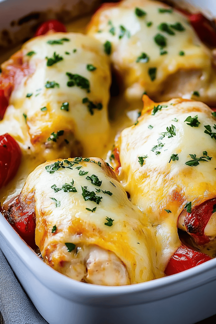 Cheesy Baked Chicken ingredients organized and measured on kitchen counter