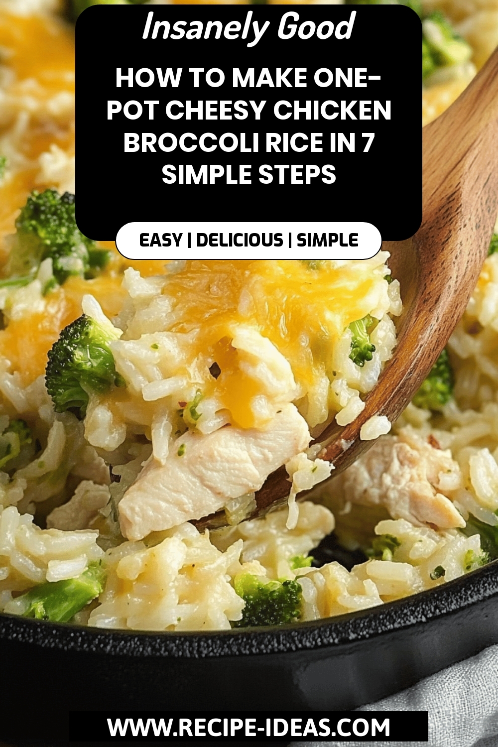Cheesy Chicken Broccoli Rice final dish beautifully presented and ready to serve