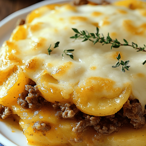Cheesy Hamburger Potato Casserole