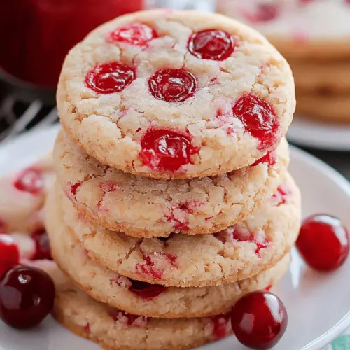 Cherry Shortbread Cookies
