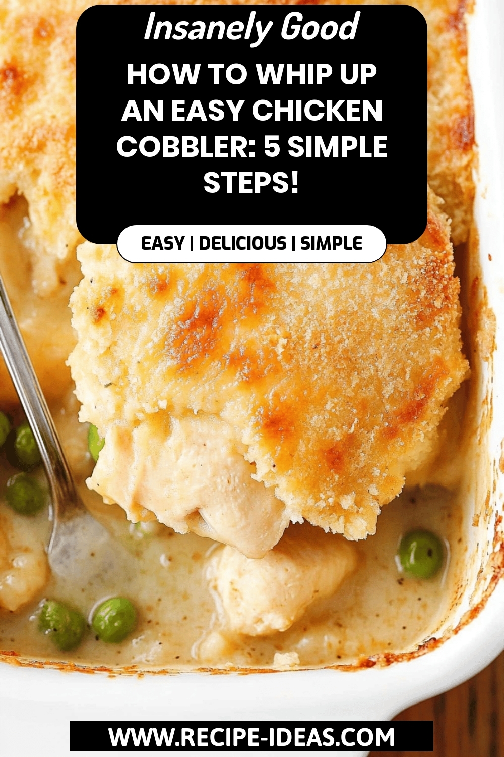 Chicken Cobbler Recipe final dish beautifully presented and ready to serve