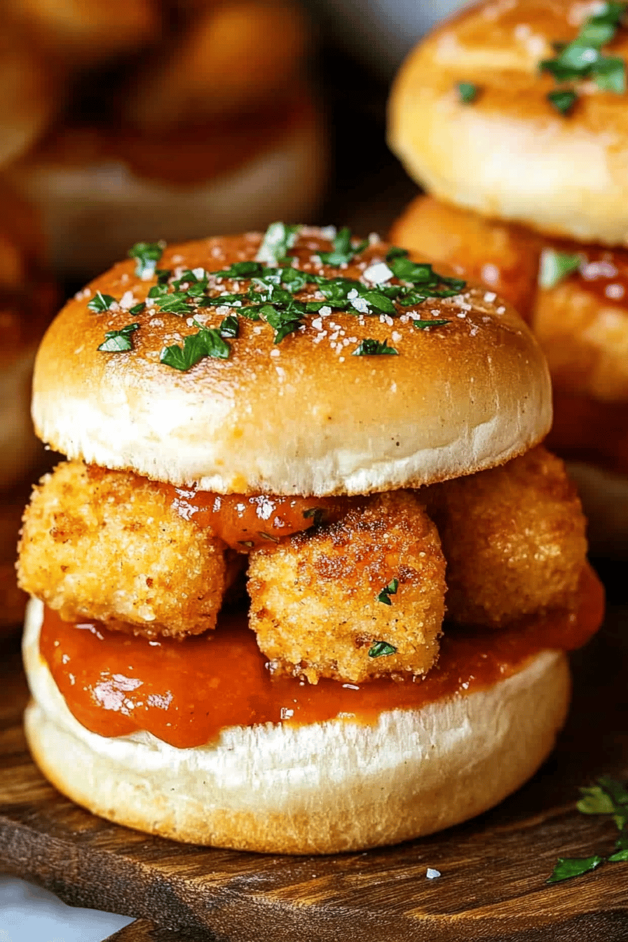 Chicken Parmesan Sliders ingredients organized and measured on kitchen counter