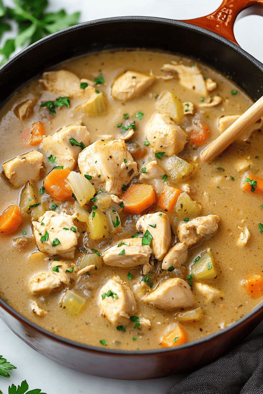 Chicken Stew Tips slice on plate showing perfect texture and swirl pattern