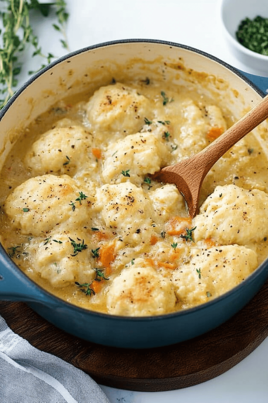 Chicken and Dumplings Recipe ingredients organized and measured on kitchen counter