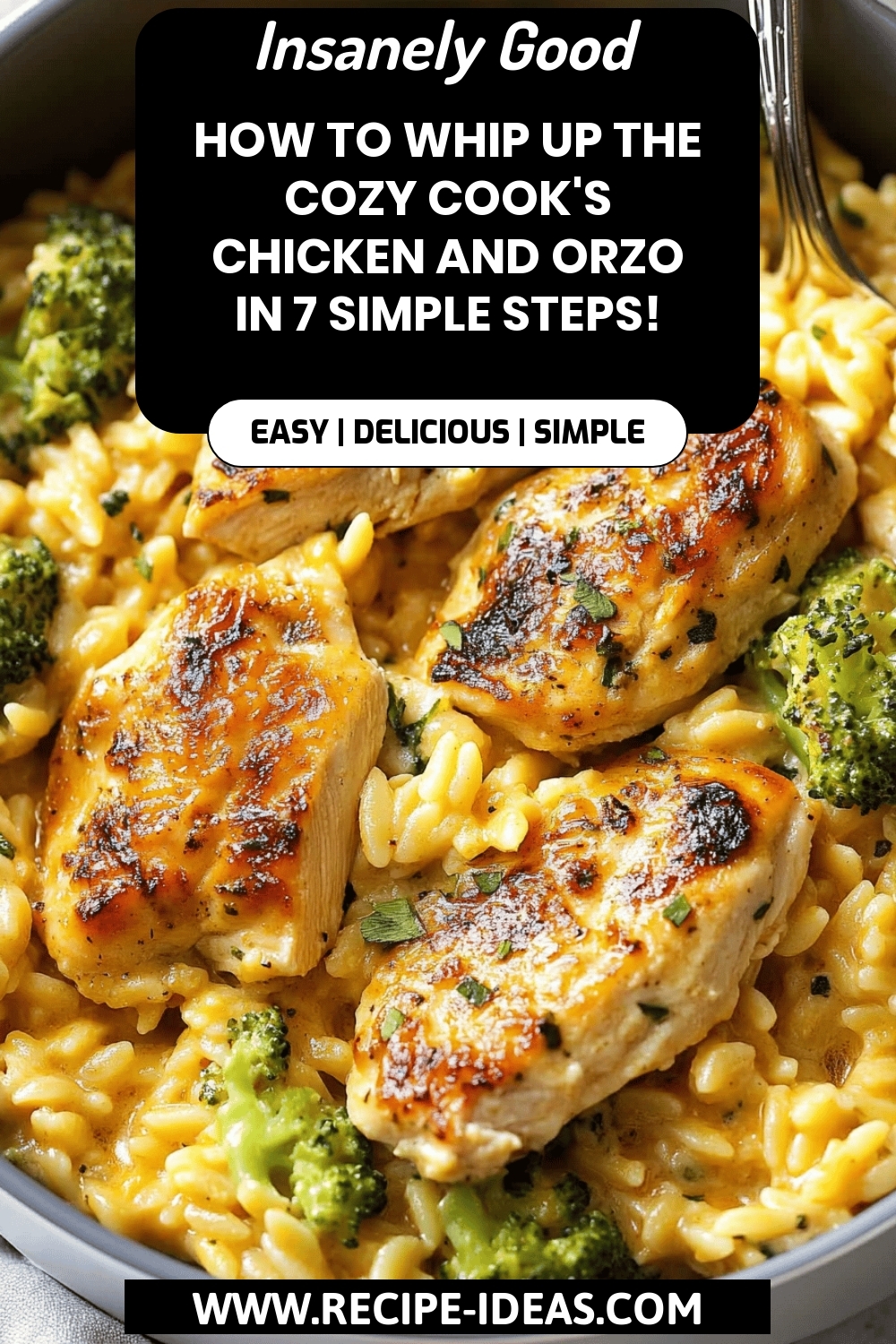 Chicken and Orzo Recipe final dish beautifully presented and ready to serve