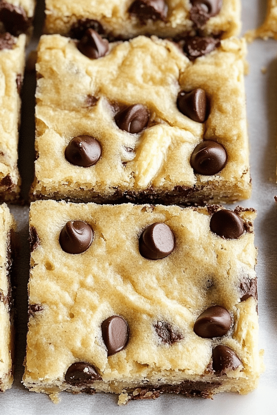 Chocolate Chip Banana Yogurt Snack Bars slice on plate showing perfect texture and swirl pattern