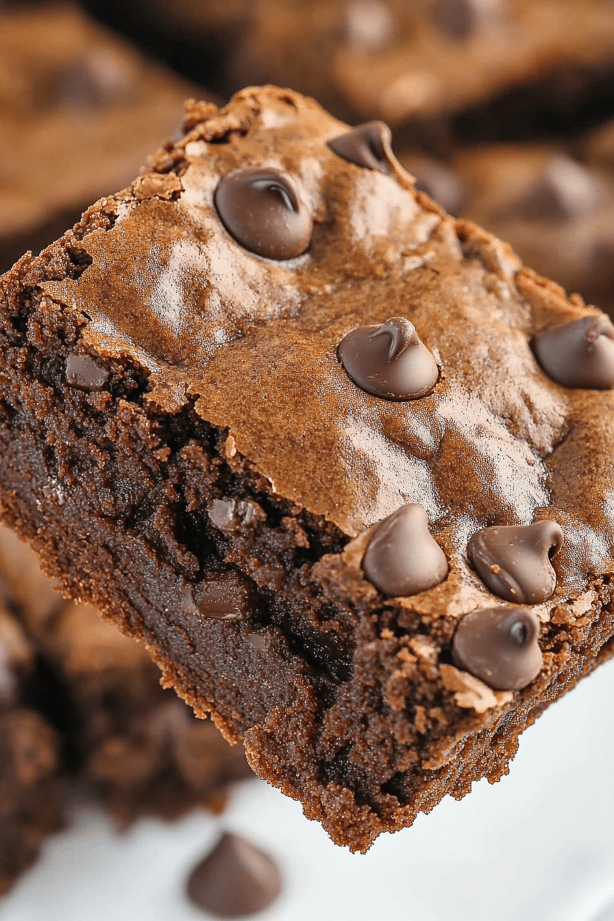 Chocolate Chip Brownies ingredients organized and measured on kitchen counter