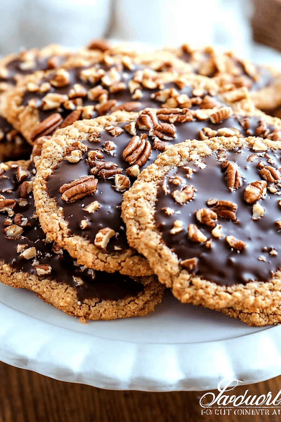 Chocolate Dipped Pecan Lace Cookies ingredients organized and measured on kitchen counter