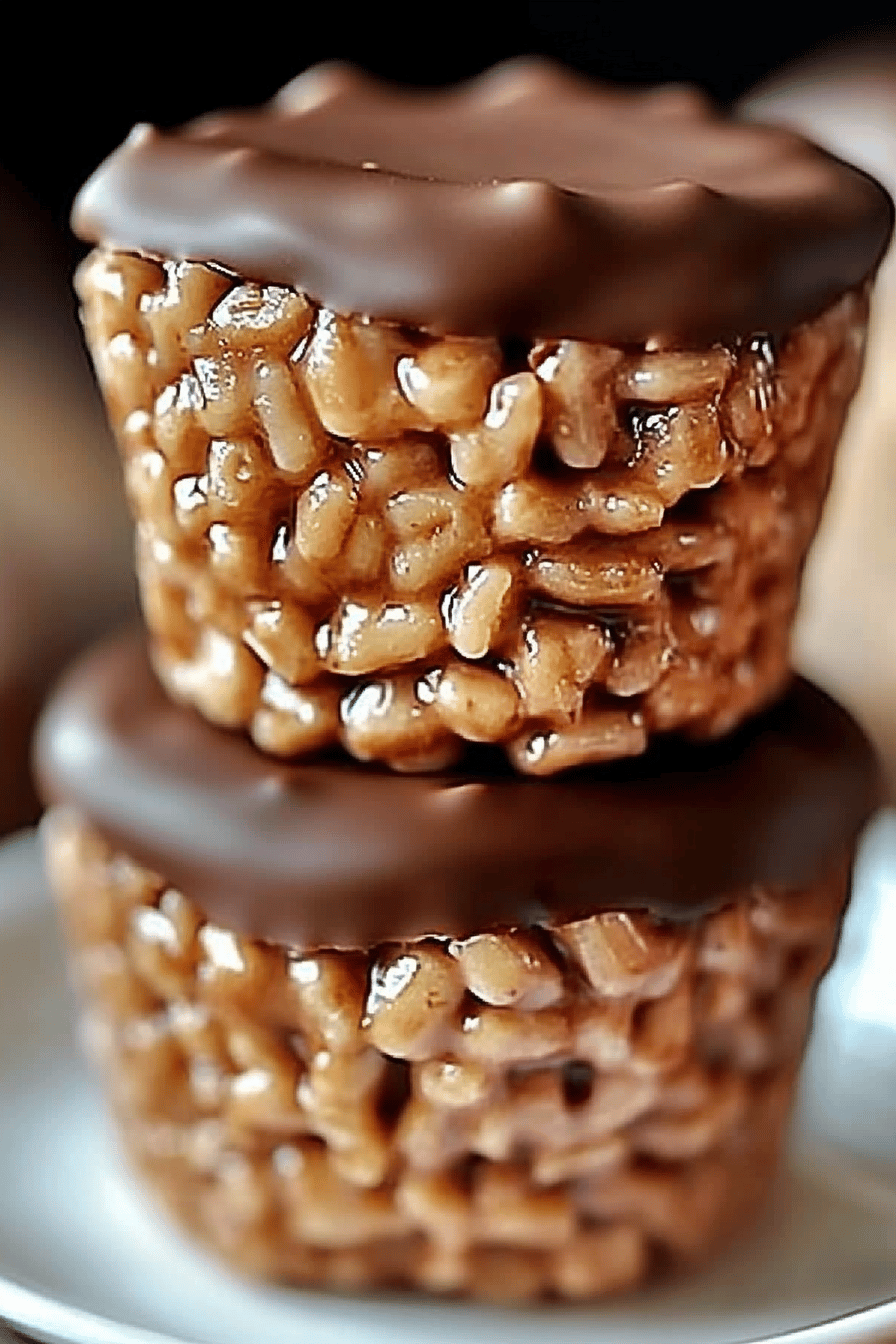 Chocolate Peanut Butter Rice Krispie Cups ingredients organized and measured on kitchen counter