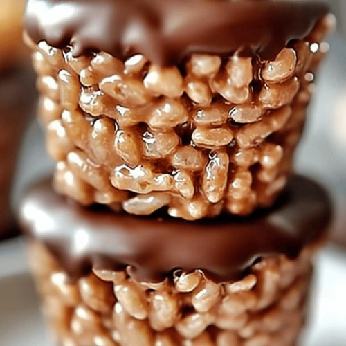 Chocolate Peanut Butter Rice Krispie Cups