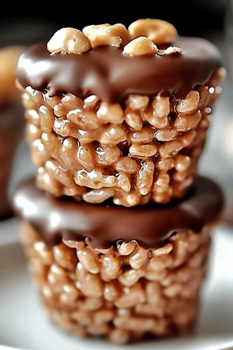 Chocolate Peanut Butter Rice Krispie Cups