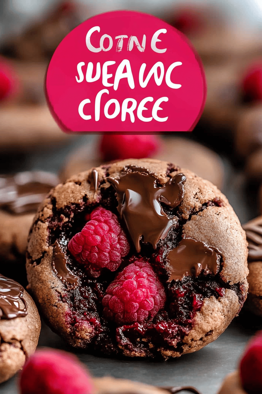 Chocolate Raspberry Cookies slice on plate showing perfect texture and swirl pattern