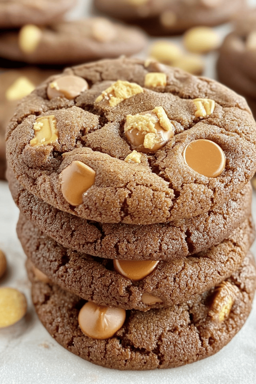 Chocolate Reese's Cookies final dish beautifully presented and ready to serve