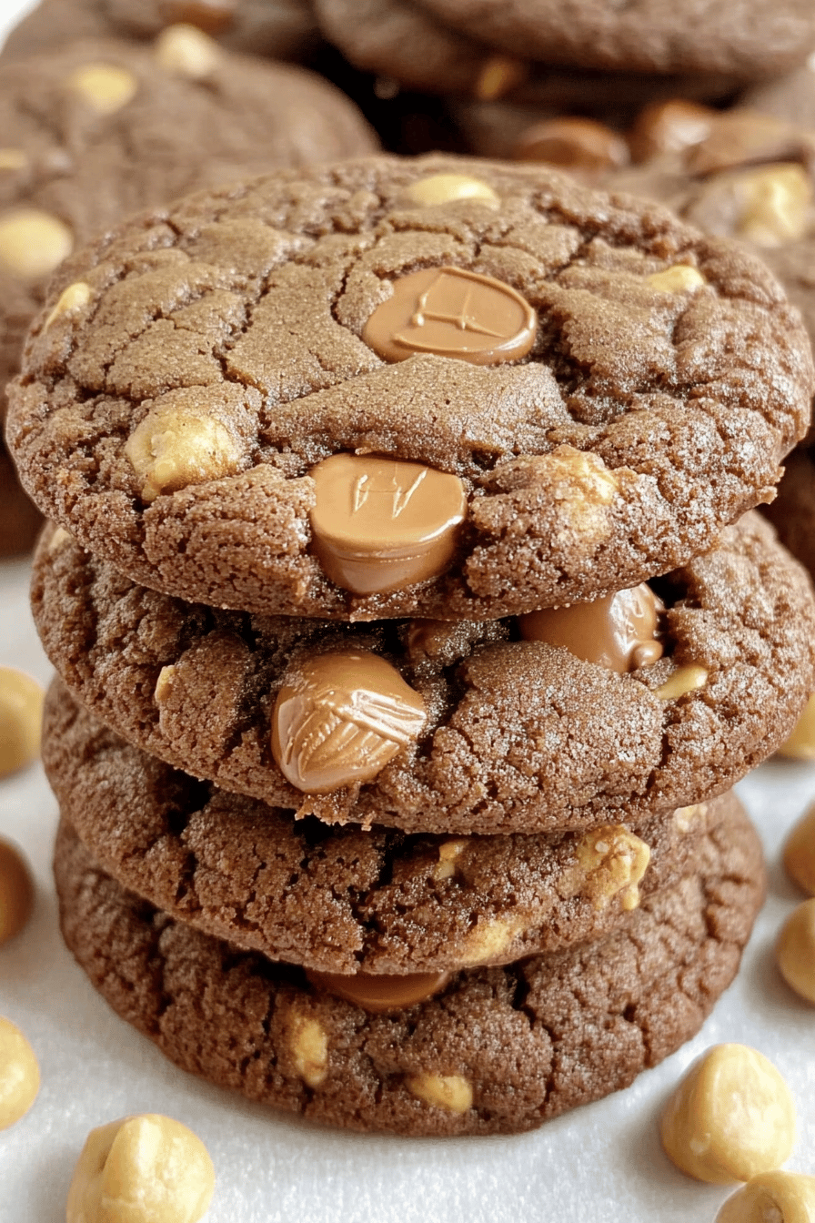 Chocolate Reese's Cookies ingredients organized and measured on kitchen counter