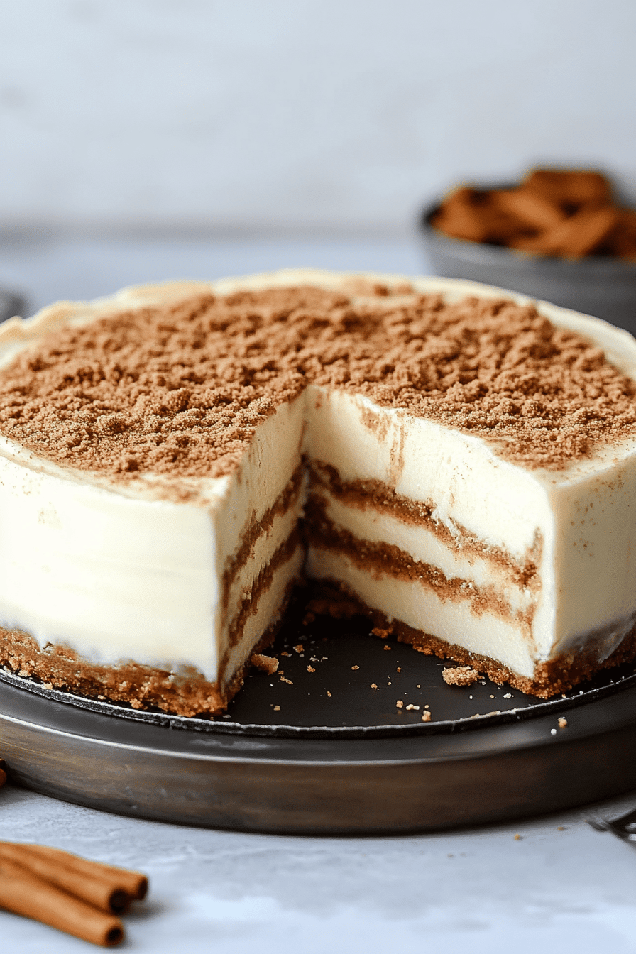 Cinnamon Roll Cheesecake Recipe ingredients organized and measured on kitchen counter