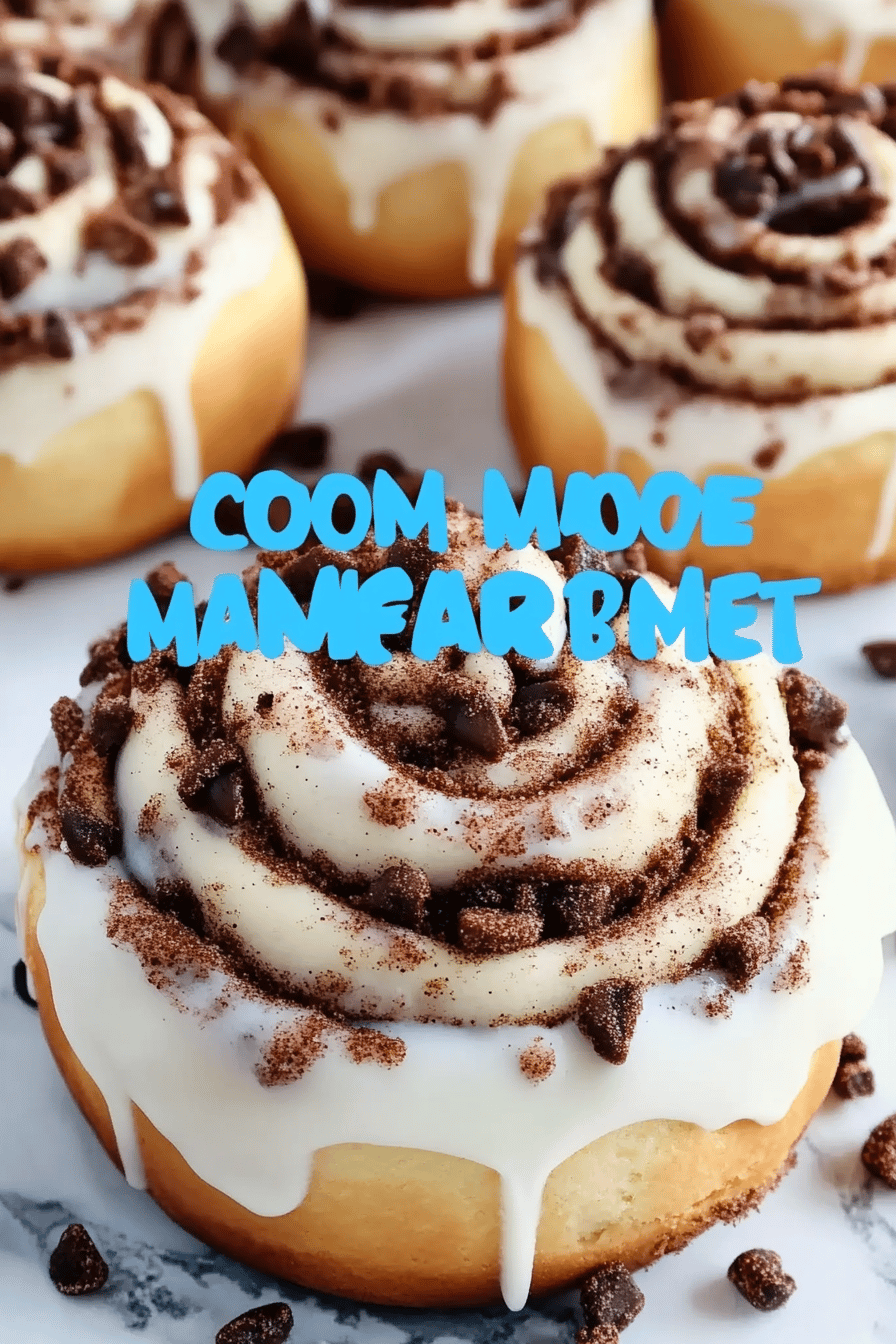 Cookie Monster Cinnamon Rolls slice on plate showing perfect texture and swirl pattern