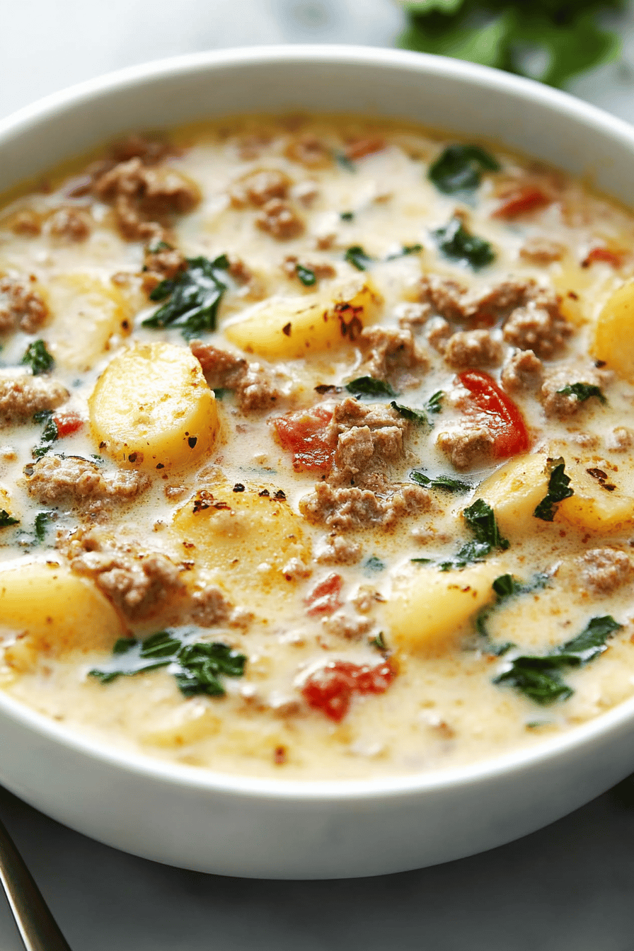 Copycat Olive Garden Zuppa Toscana ingredients organized and measured on kitchen counter