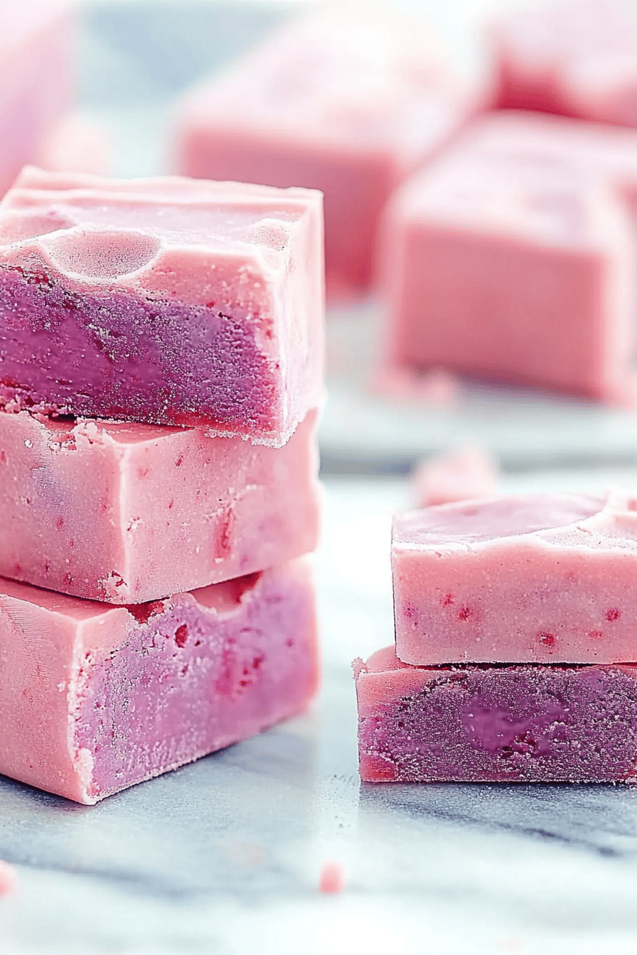Cotton Candy Fudge ingredients organized and measured on kitchen counter