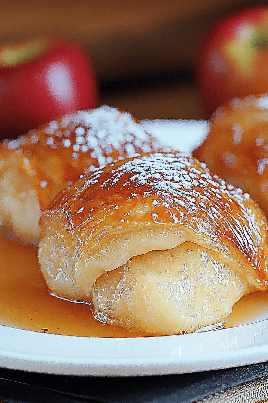 Crescent Roll Apple Dumplings ingredients organized and measured on kitchen counter