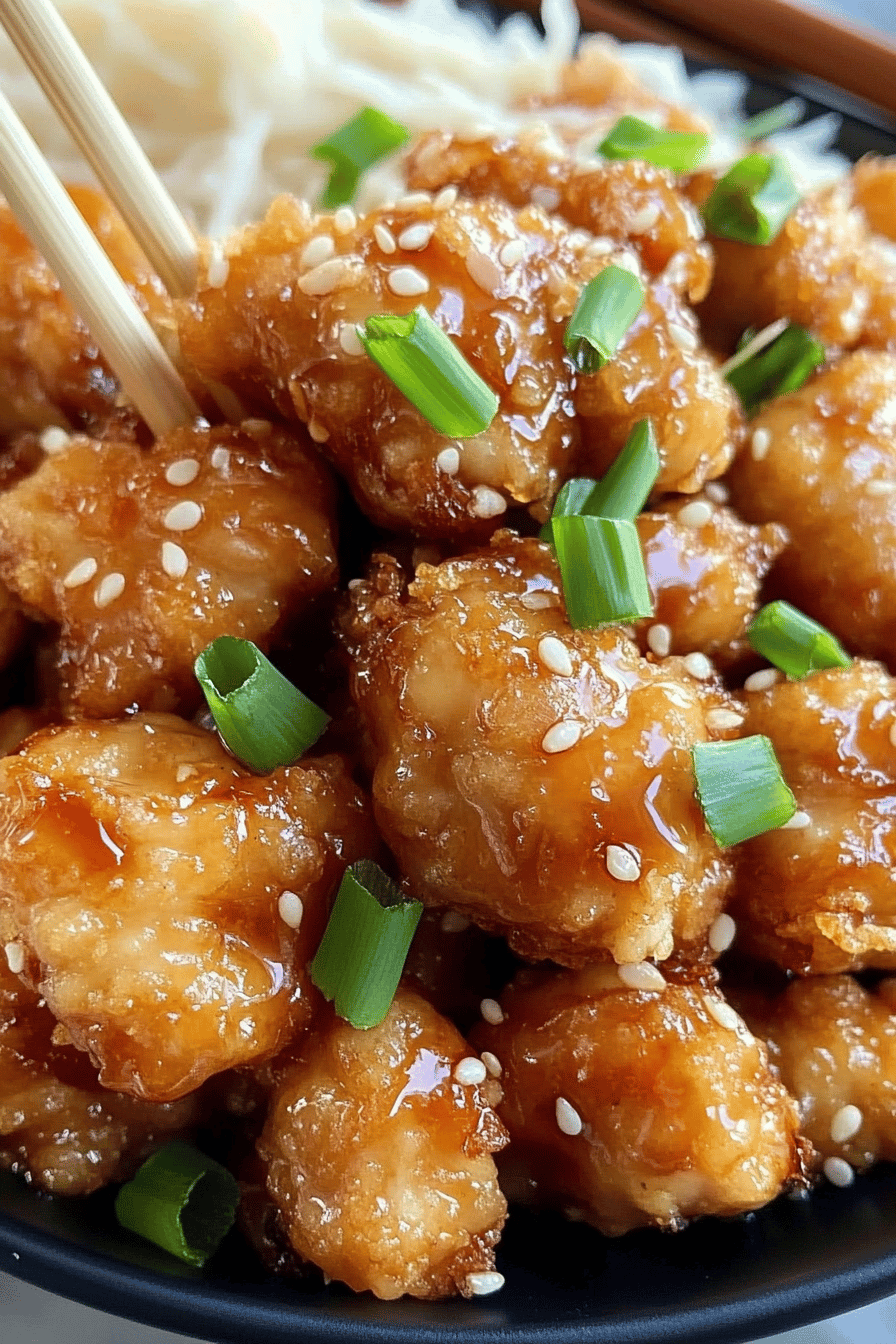Crispy Honey Chicken final dish beautifully presented and ready to serve