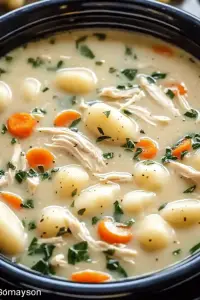 Crockpot Chicken Gnocchi Soup