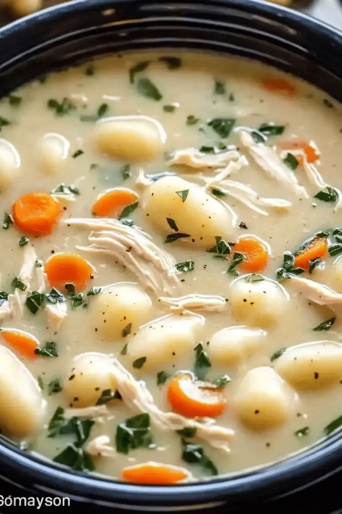 Crockpot Chicken Gnocchi Soup